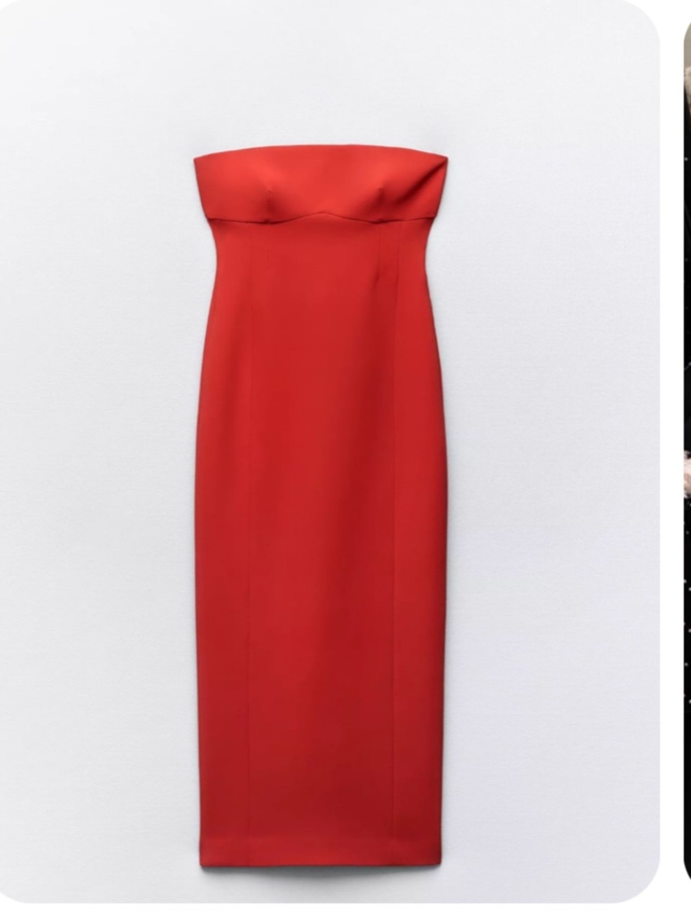 Zara fitted strapless dress